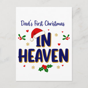 Eerste kerst van vader in de hemel-herdenking briefkaart