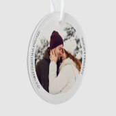 Eerste kerst verloofd | Aangepaste Verloving foto Ornament (voorkant)