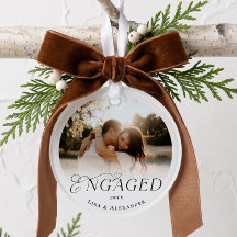 Eerste kerst verloofd aangepaste verlovingsfoto