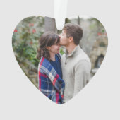 Eerste kerst verloofd acryl foto Ornament (achterkant)