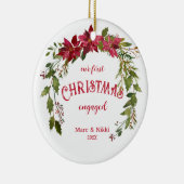 Eerste kerst verloofd boom Ornament (Rechts)