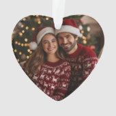 Eerste kerst verloofd | Elegante Verloving foto Ornament (achterkant)