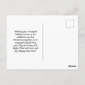 Eerste kerst verloofd gelukkig paar foto briefkaart (Achterkant)