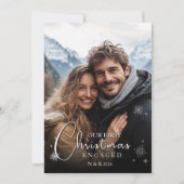 Eerste kerst verloofd gelukkig paar foto feestdagenkaart (Voorkant)