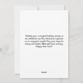 Eerste kerst verloofd gelukkig paar foto feestdagenkaart (Achterkant)