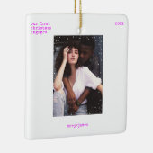 Eerste kerst verloofd | Minimale schrijfmachinefot Keramisch Ornament (Rechts)