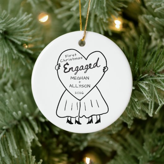 Eerste kerst verloofd ornament (Boom)