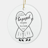 Eerste kerst verloofd ornament (Links)