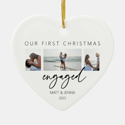 Eerste kerst verloofd ornament (Voorkant)
