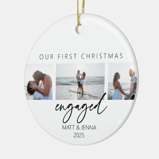 Eerste kerst verloofd ornament (Links)