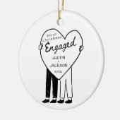 Eerste kerst verloofd ornament (Links)