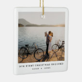 Eerste kerst verloofd Ornament | Minimalistische f (Rechts)