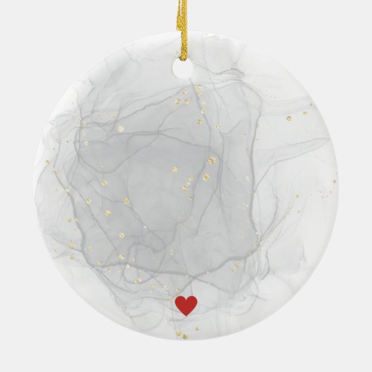 Eerste kerst verloofd paar in Sokken Keramisch Ornament (Achterkant)