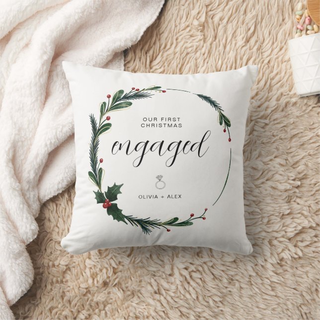 Eerste kerst verloofd persoonlijk cadeau voor kopp kussen (Deken)