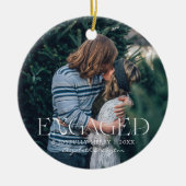 Eerste kerst verloofd | sentimentele foto keramisch ornament (Voorkant)