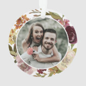 Eerste kerst verloofde bloem ornament (achterkant)