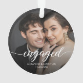 Eerste kerst verloofde foto overlay ornament (achterkant)