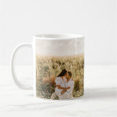 Eerste kerst verloofde gouden foto koffiemok (Links)