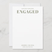 Eerste kerst verloofde moderne kerstfoto feestdagenkaart (Voorkant)