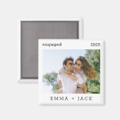 Eerste kerst verloofde moderne minimalistische fot magneet (Voorkant / Achterkant)