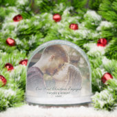 Eerste kerst verloofde Schattigee foto's op maat Sneeuwbol (Kerstmis)