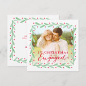 Eerste kerst verloofde vakantie Verloving foto Kaart (Voorkant / Achterkant)