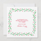 Eerste kerst verloofde vakantie Verloving foto Kaart (Achterkant)