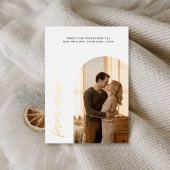 Eerste kerst voor altijd Merry Arch Photo Gold Folie Feestdagenkaart