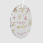 Eerste kerst winter sneeuwvlokken Acryl Ornament (voorkant)