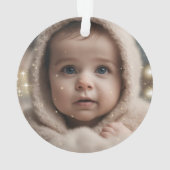 Eerste kerst winter sneeuwvlokken Acryl Ornament (achterkant)