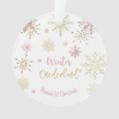 Eerste kerst winter sneeuwvlokken Acryl Ornament (voorkant)