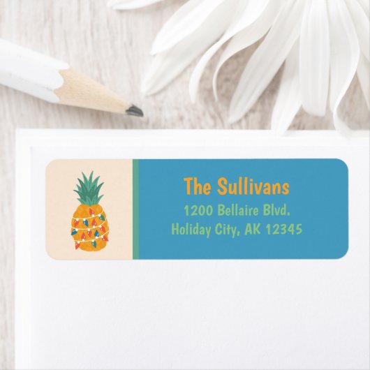 Eerste kerstanananas Retouradres Etiket (Insitu)