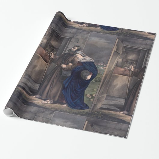 Eerste kerstavond cadeaupapier (Uitgerold)