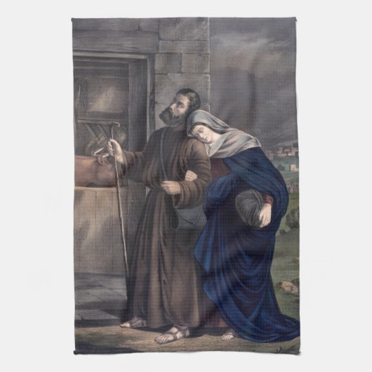 Eerste kerstavond theedoek (Verticaal)