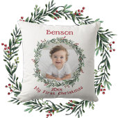 Eerste Kerstbaby's Fotoherinnering Kussen