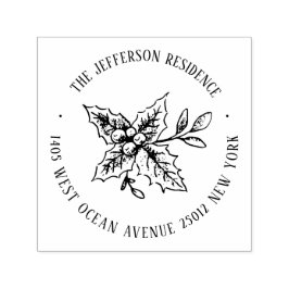 Eerste kerstbericht Aangepaste naam Retour adres Zelfinktende Stempel