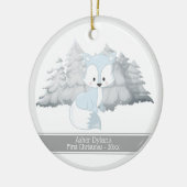 Eerste kerstbevruchting in Arctic Fox Keramisch Ornament (Links)