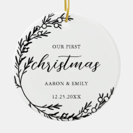 Eerste Kerstbevruchting met keramische keramiek in Keramisch Ornament