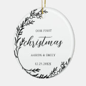 Eerste Kerstbevruchting met keramische keramiek in Keramisch Ornament (Links)