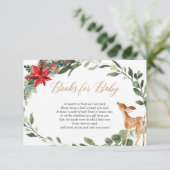 Eerste kerstblad baby hertenboekaanvraag invoegen informatiekaartje (Staand voorkant)