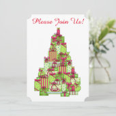 Eerste kerstboom Aangepaste uitnodiging (Staand voorkant)