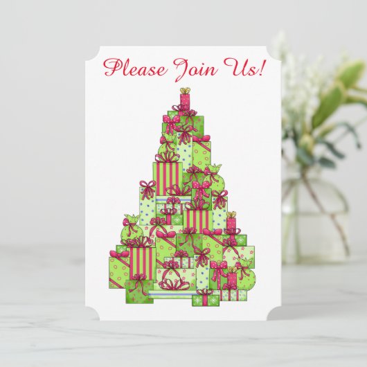 Eerste kerstboom Aangepaste uitnodiging (Staand voorkant)