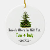 Eerste kerstboom kerstversiering Bride Gift Keramisch Ornament (Voorkant)