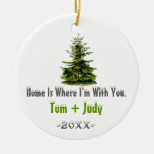 Eerste kerstboom kerstversiering Bride Gift Keramisch Ornament