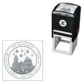 Eerste kerstboom Persoonlijk retouradres winter Zelfinktende Stempel (In situ)