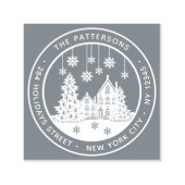 Eerste kerstboom Persoonlijk retouradres winter Zelfinktende Stempel (Design)