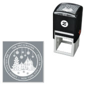 Eerste kerstboom Persoonlijk retouradres winter Zelfinktende Stempel (In situ)