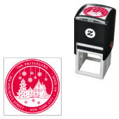 Eerste kerstboom Persoonlijk retouradres winter Zelfinktende Stempel (In situ)