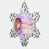 Eerste kerstboomversiering voor baby's tin sneeuwvlok ornament (Rechts)