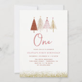 Eerste kerstboomwinter: Onederland meisje Kaart (Voorkant)